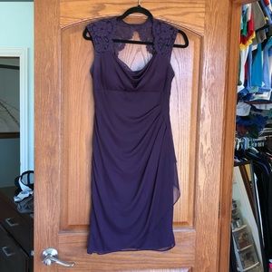 Purple bridesmaid wedding dress